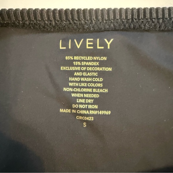NWT Lively Black Swim Ribbed High Waist Bikini Bottoms Style 38003 Size Small - Picture 5 of 6